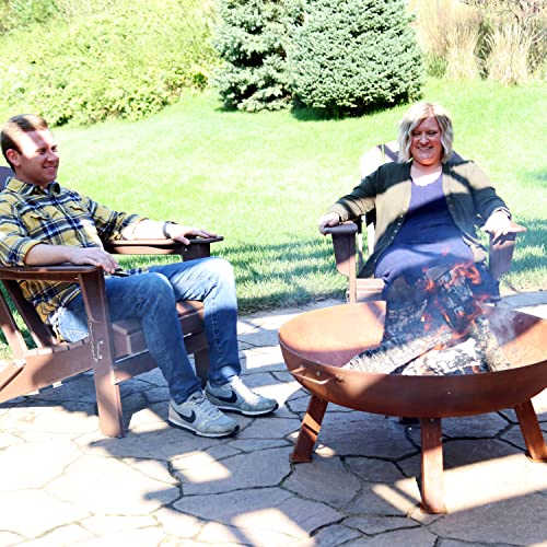 Sunnydaze 34-Inch Cast Iron Fire Pit thumbnail 7