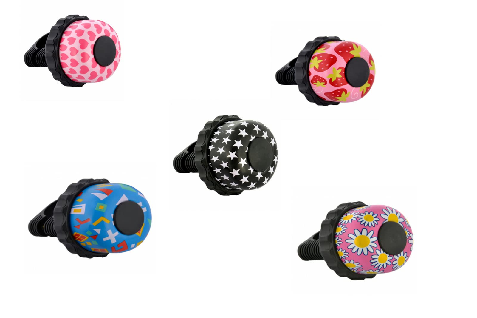 Oxford Kids/Children's Fun Bicycle Twist Bell - Select Design: (Pink Strawberry)