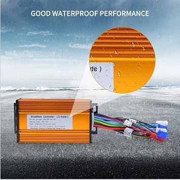 48V/64V/72V 1000W-1500W Brushless Motor Controller | 12-Tube High Power Sine Wave Ebike Controller for Electric Bicycle, Scooter, Motorcycle, Go-Kart