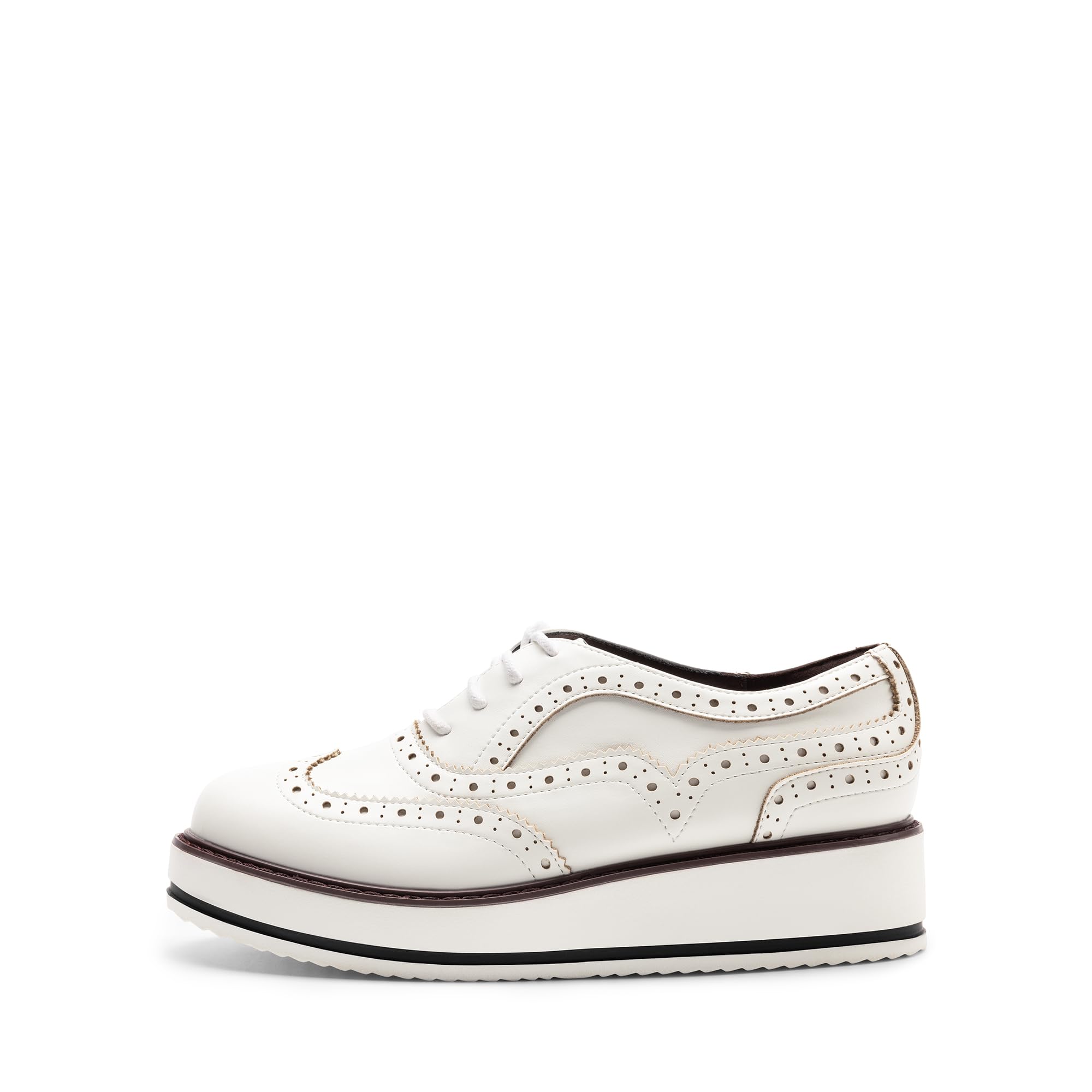 DREAM PAIRS Scarpe da donna con plateau Oxfords Lace-up Wingtips Round Toe Dress Shoes