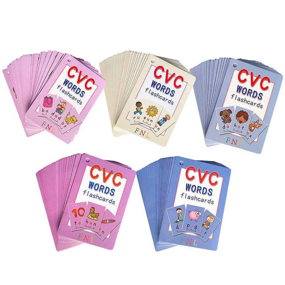 Lilias CVC Word Flashcards - 126 Cards For Early Reading & Kindergarten Learning