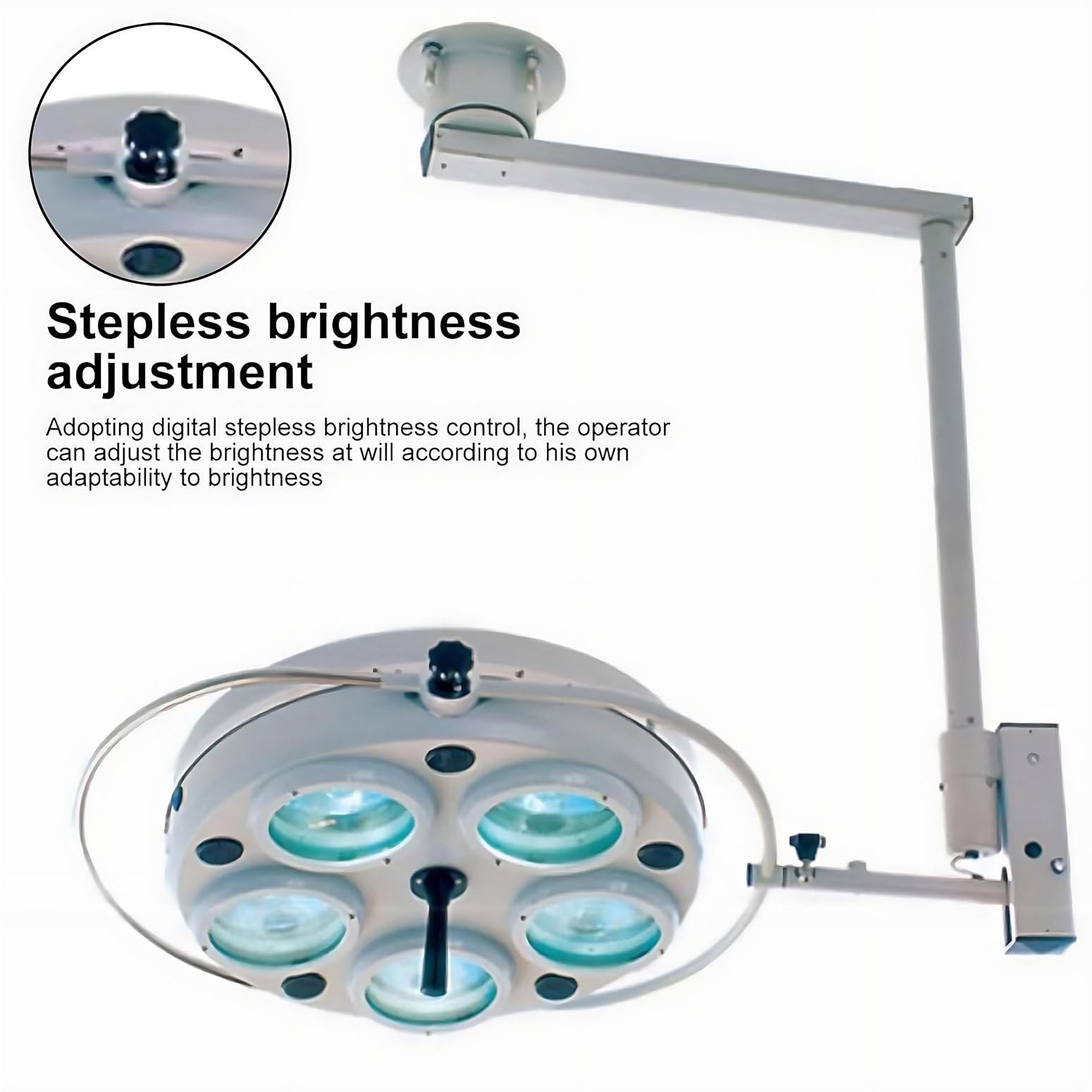 Sufitowa Lampa LED Do Badań Chirurgicznych, Bezcieniowa 25 W, Obrót O 360 Stopni, Regulowana Temperatura Barwowa, Do Gabinetów Stomatologicznych I Weterynaryjnych