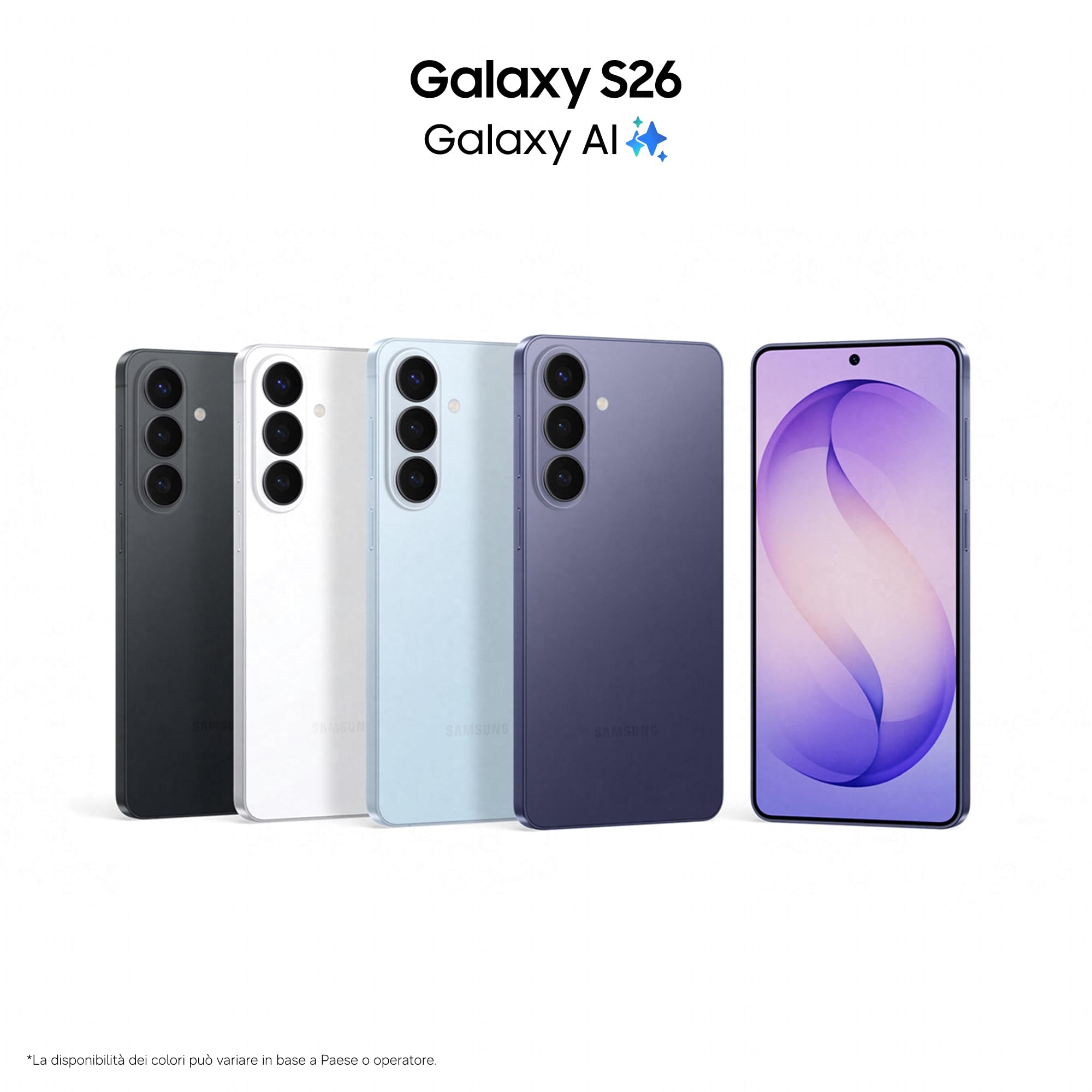 Samsung Galaxy S26 Smartphone AI, 512GB, 3 anni di Garanzia, Processore Avanzato, Assistente Foto, Creative Studio, Camera 50 MP, 4300 mAh, Black [Versione italiana]
