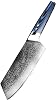 Muxel The Blue Knife The Blue Knife Butcher Knife and Chopping Knife Very Sharp Damascus Steel