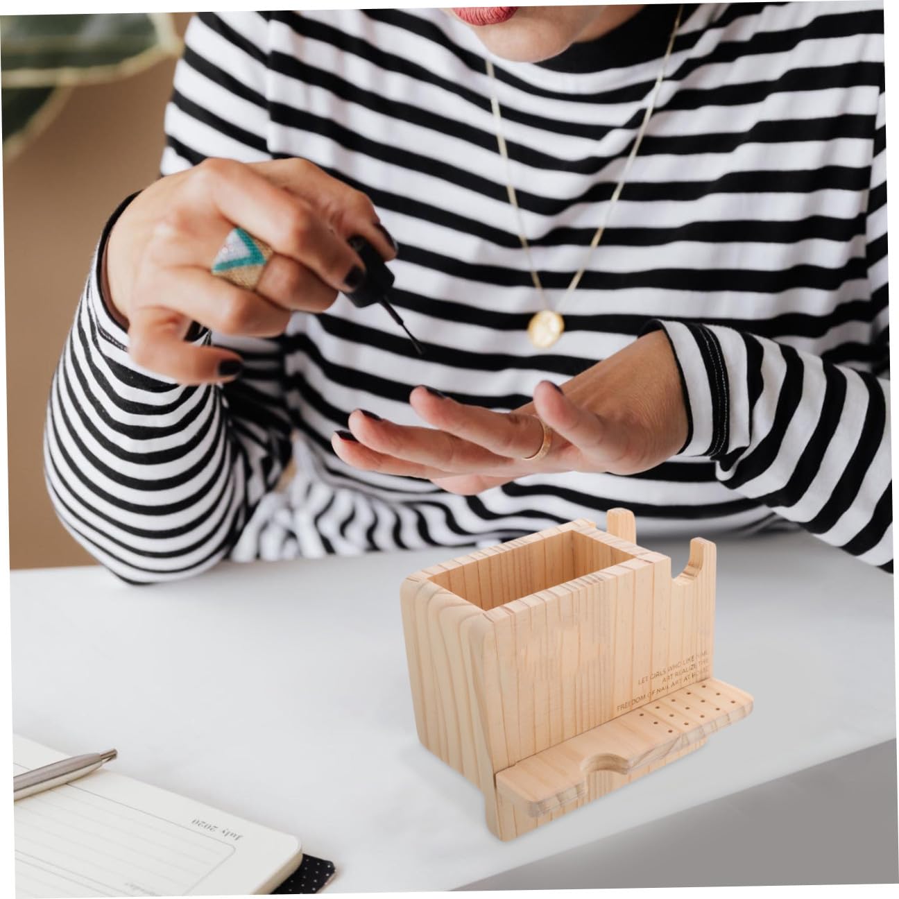 Ipetboom Nail Drill Bits Storage Case Manicure Drill Box Nail Tool Holder Stand Grinding Machine Storage Rack