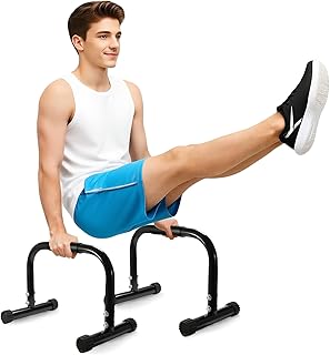 2 Stück Parallettes Bars Push Up Bars Dip Bars Calisthenics Ausrüstung Rutschfest Heavy Duty für Handstand Planche Dips Home Gym Outdoor Fitness Studio