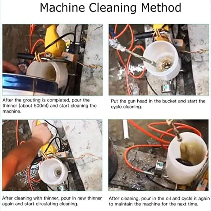 FAXIOAWA Máquina de lechada de Piso de Alta presión, máquina de lechada de Resina epoxi, máquina de lechada de 910 W, máquina de Bomba de Parada de Fugas de Alta presión, lechada de hormigón, 220 V