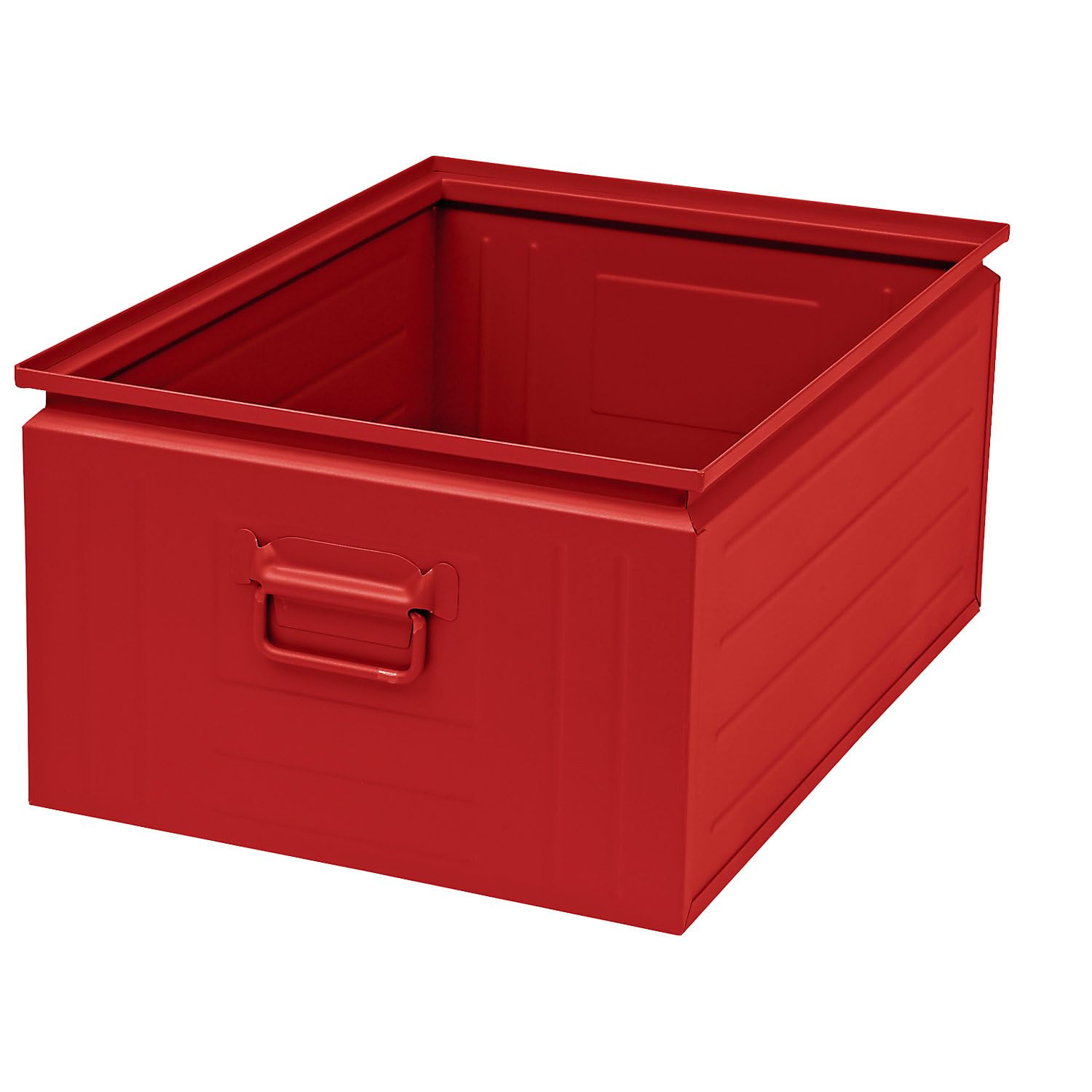 Kaiser + Kraft Stapelkasten aus Stahlblech | Volumen ca 80 l, feuerrot RAL 3000