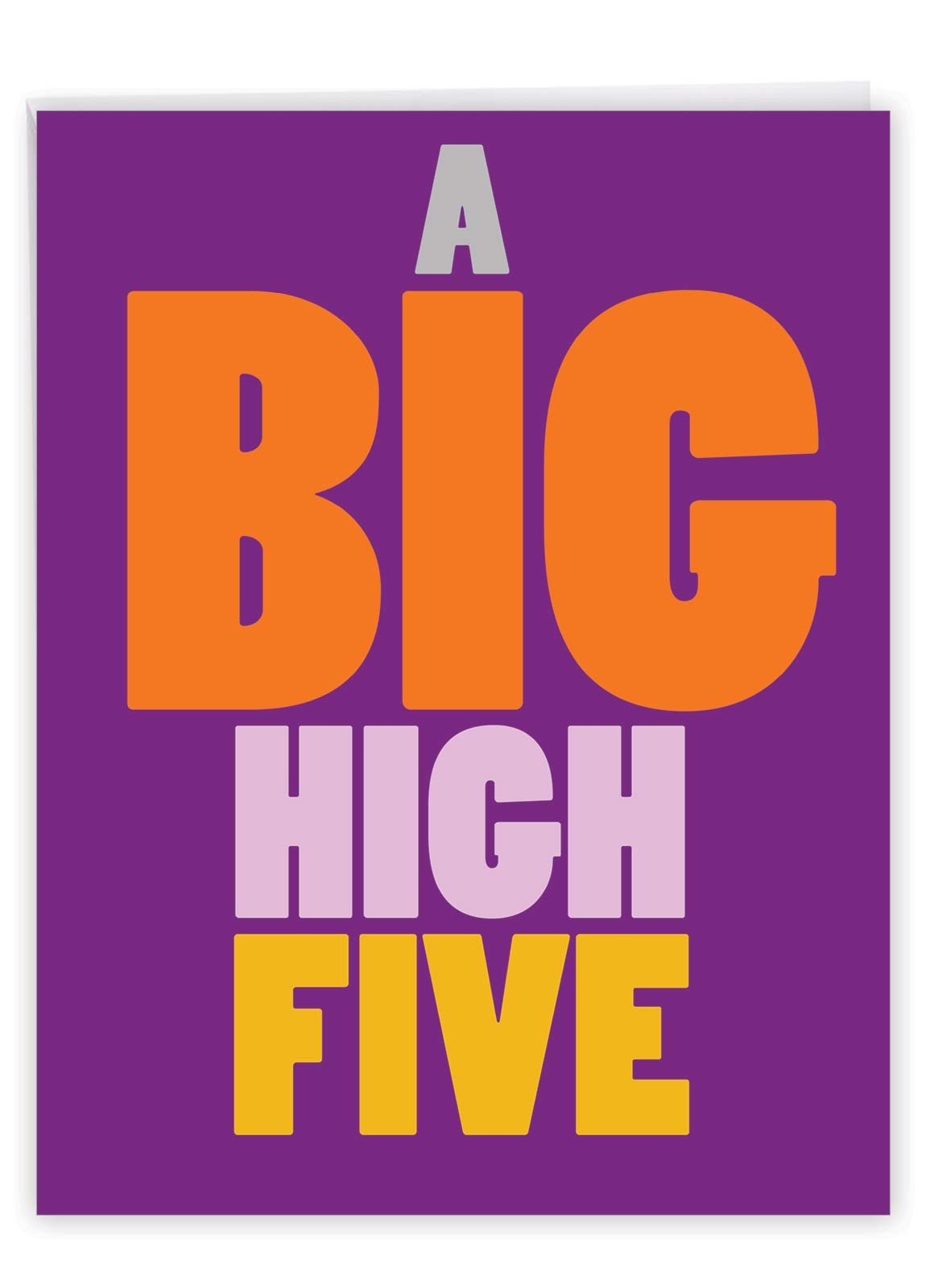 NobleWorks, Big High Five - Jumbo Congratulations Card from Group (8.5 x 11 Inch) - Large Congrats Notecard for Men and Women, Friends J3223CGG-US