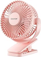 Vista 8 de Gaiatop - Ventilador portátil con clip, funciona con batería, pequeño pero potente, 3 velocidades, silencioso, rotación de 360°, recargable por USB