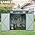 GRAVFORCE 6' x 4' Outdoor Metal Storage Shed, Outdoor Shed, Galvanized Steel Garden Shed with Double Lockable Door, Tool Storage Shed for Patio, Backyard, Lawn