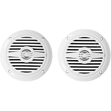 Rockville MS40W Pair 4" 200W Marine Boat Speakers, 4 Ohm, IP56 Waterproof, Anti-UV ABS Build, Mylar Tweeter, Compact for Boats and Outdoor Use