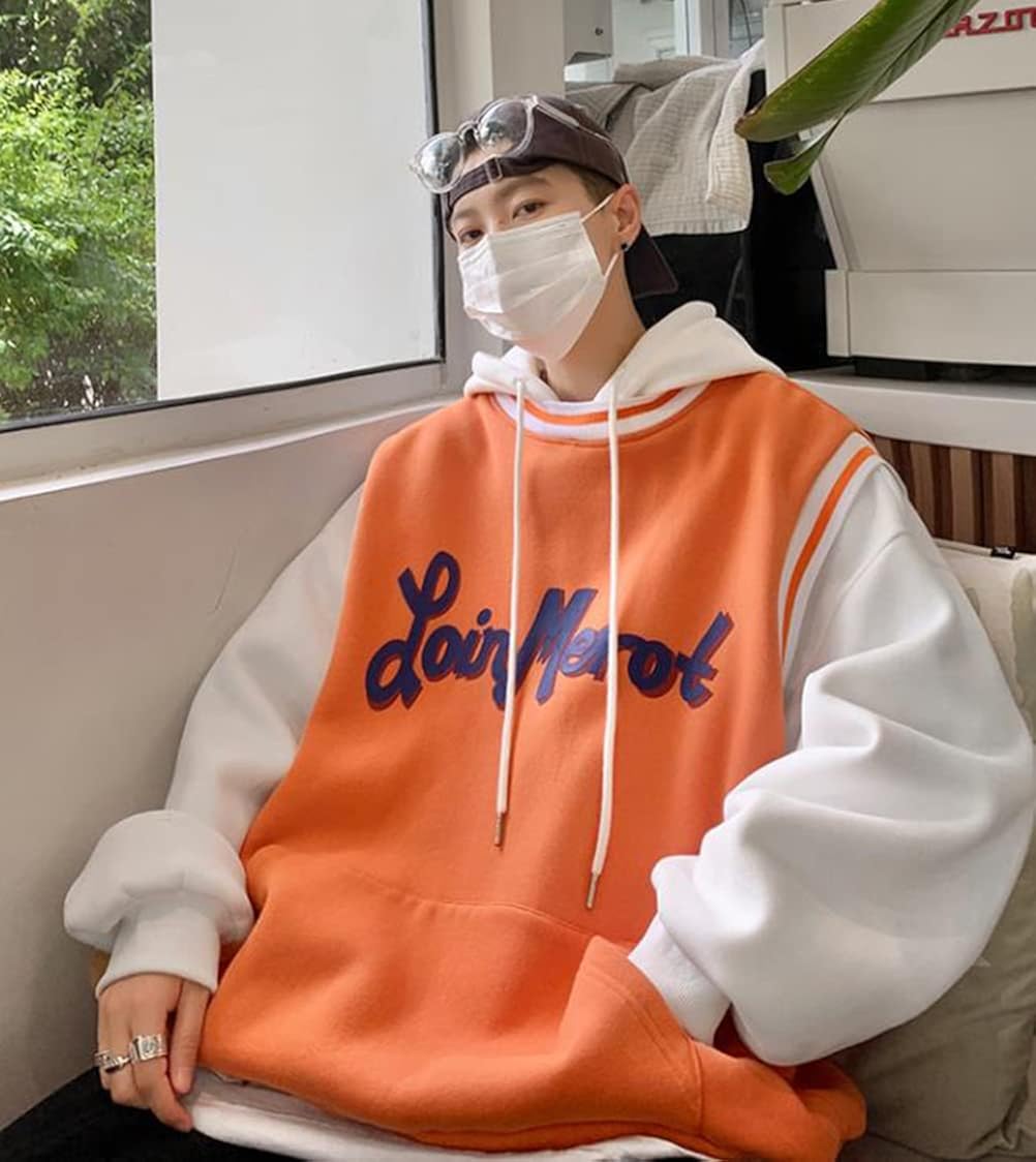 ｐｔｏｒｇｅパーカー メンズ プルオーバー スウェット トップス 長袖 ゆったり カジュアル 大きいサイズ ストリート系 ファッション おしゃれ バイカラー フード付き 韓国風 春服 55 Off