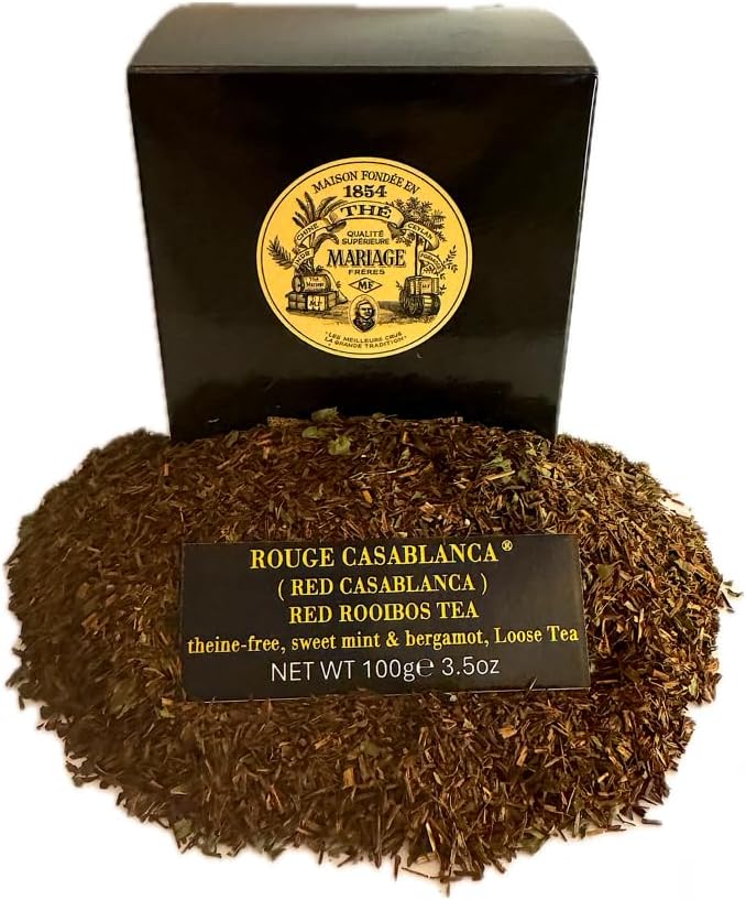 Mariage Freres. Rouge Casablanca 100g Loose Tea, in a Tin Caddy (1 Pack)