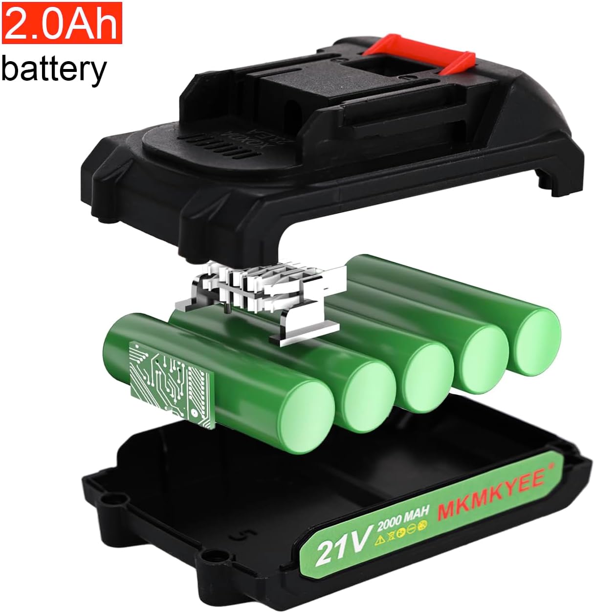 21v Lithium Battery - 2.0 Ah Battery with Charger Cord Compatible for Mini Chainsaw - Image 5