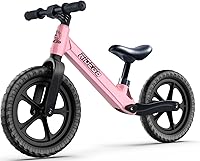 Ridego 12 Inch Balance Bike for Kids 2-4 Years - Lightweight 8lb Nylon Frame, Adjustable Seat, Puncture-Proof EVA Tires, Toddler Birthday Gift