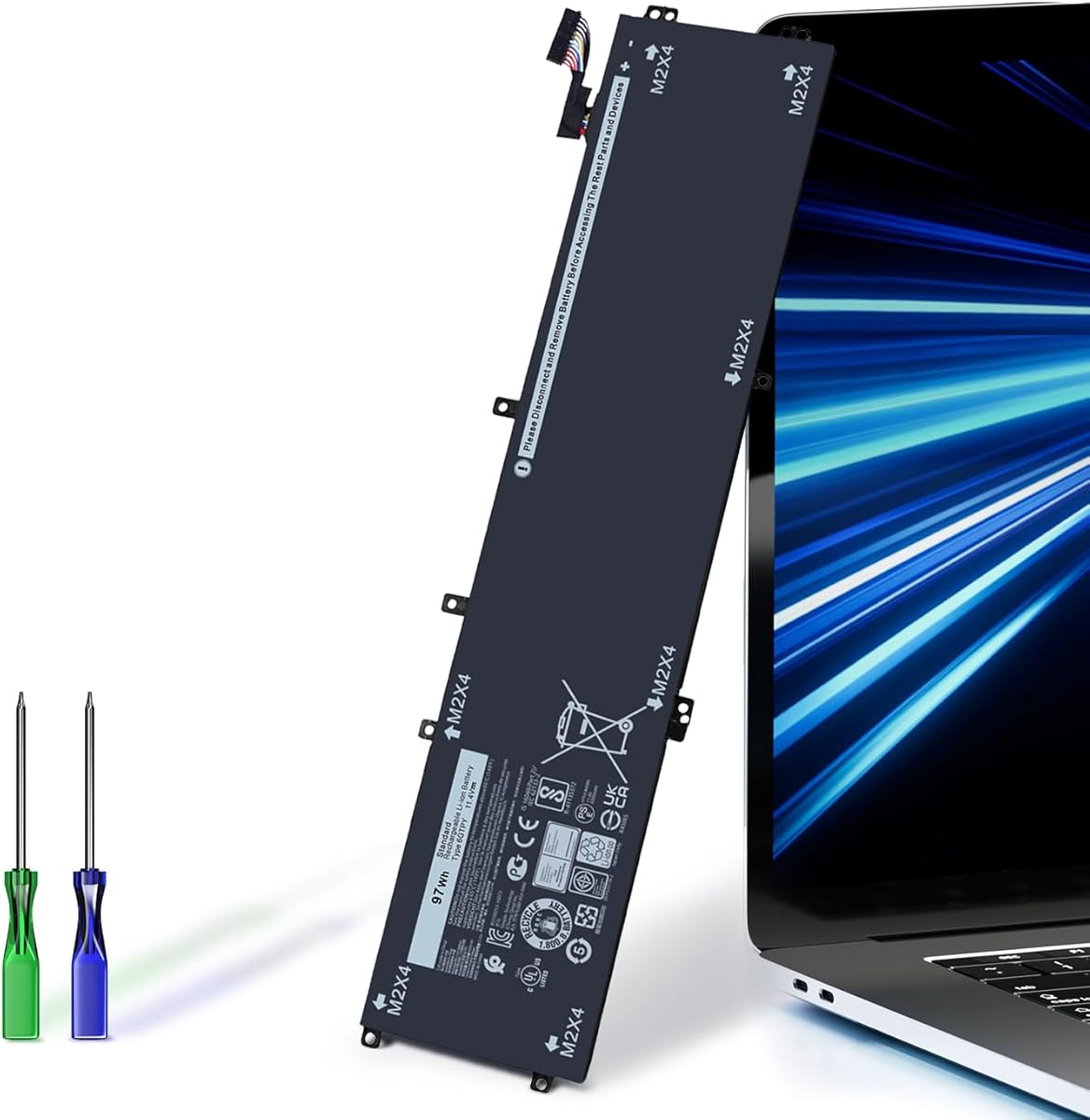 97Wh 6GTPY Battery for Dell XPS 15 9560 9570 9550 7590 P56F001 Precision 5520 M5520 M5530 M5540 5510 M5510 Vostro 7500 7590 Replacement Battery 5XJ28 GPM03 05041C 5D91C 1P6KD 4GVGH P56F