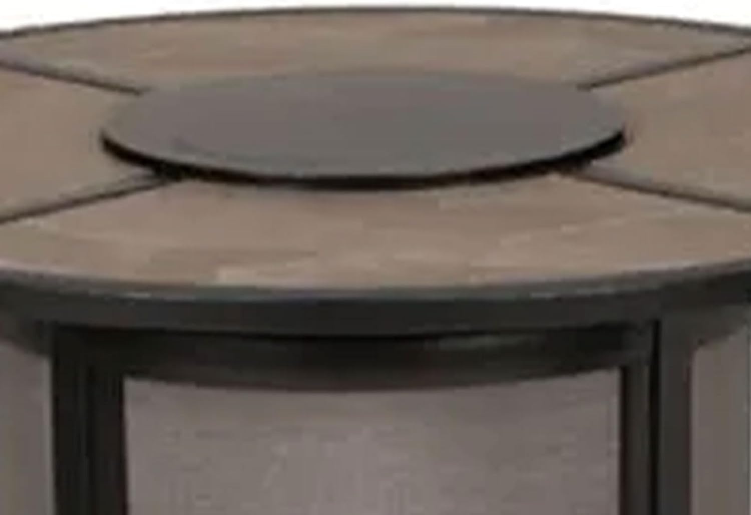 Four Seasons Courtyard 54" Steel 40K BTU Edison Park Smokeless Propane Gas Fire Pit Round Table Outdoor Backyard Fireplace for Patios and Decks, Brown