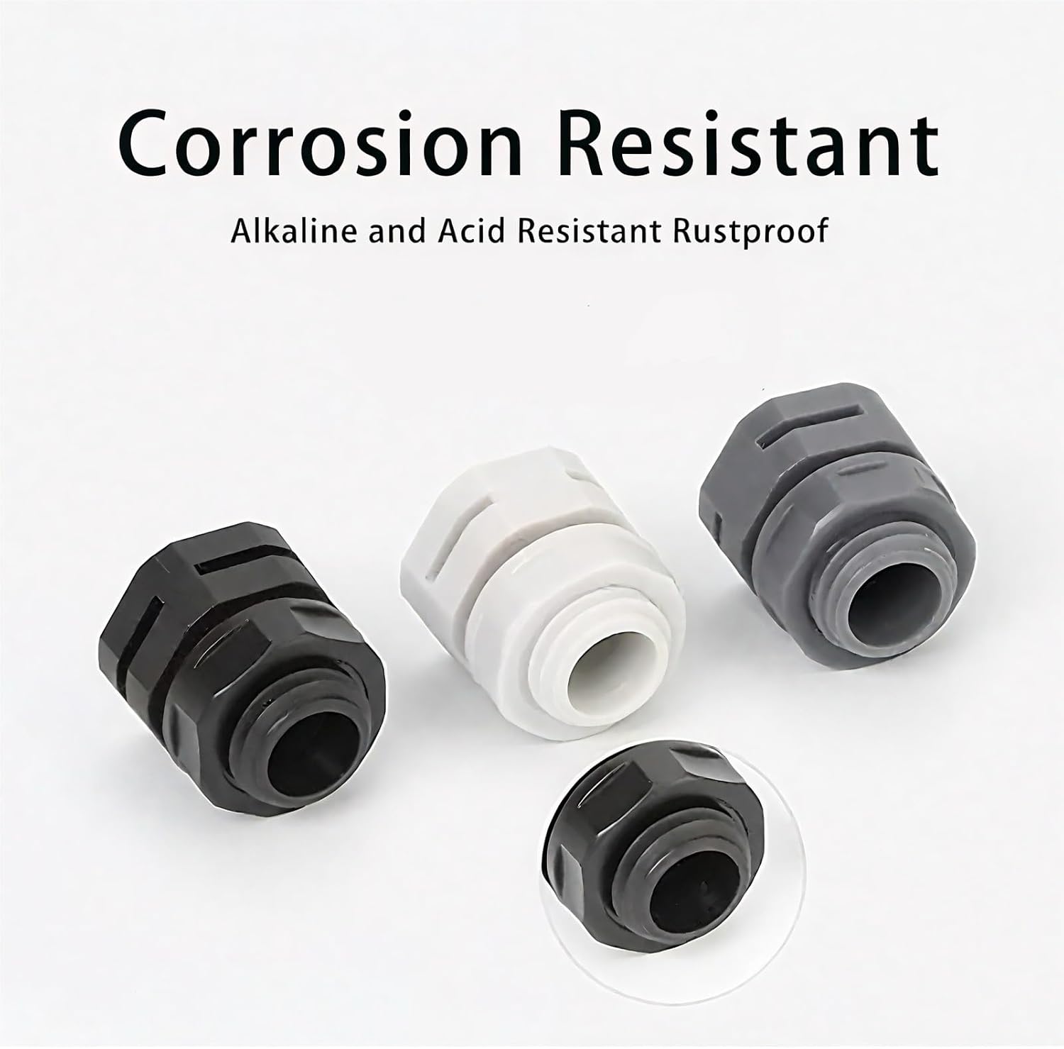 20PCS Waterproof Vent Plug M12*1.5 PA66 Black/Grey/White Nylon Breathable Screw Vent Valve(White,M6X1_50PCS)