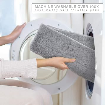 MAYSHINE 6 Pack Microfiber Head Flip Mop Refill Washable Pads Cleaning Replacement for Wet Mop and Dry Dust Mop, Machine Washable, 15.4 X 8.8 Inches, All Surface Cleaning