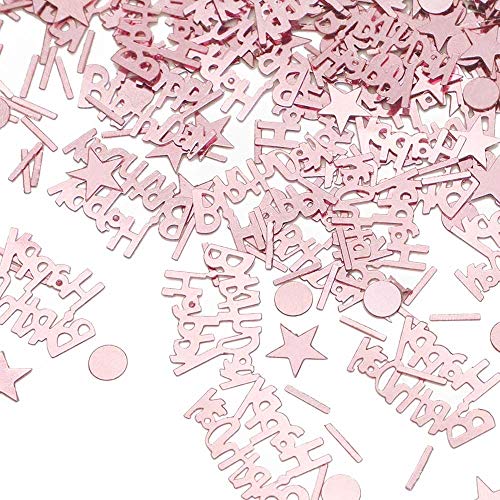 Rose Gold Happy Birthday Party Table Confetti Happy Birthday Confetti