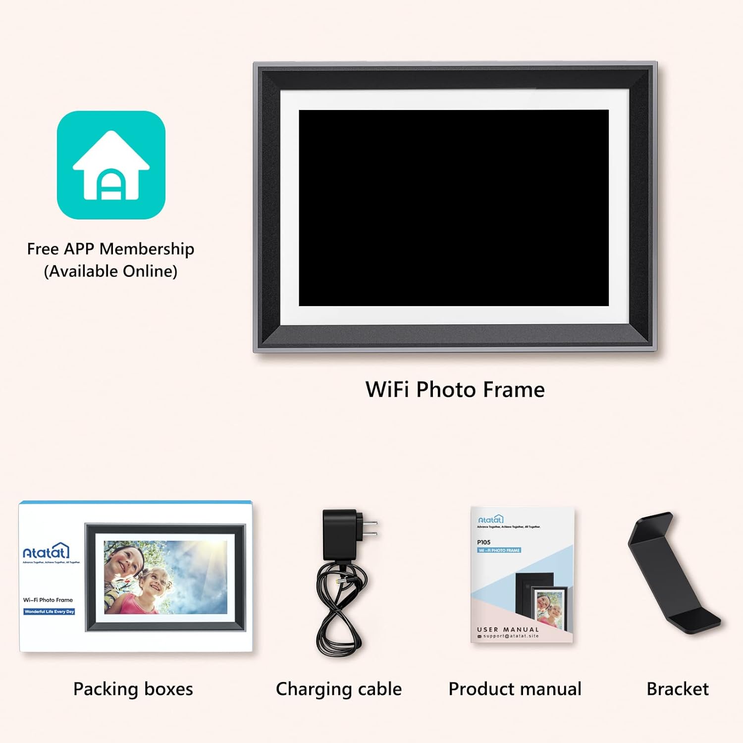 2023 Newest 10.1 Inch WiFi Digital Picture Frame 32GB Smart Photo Frame with Instant APP & Email Photo Transfer, Auto Rotation, Unlimited Cloud Data, Phone One-Button Control and Easy Set Up : Electronics