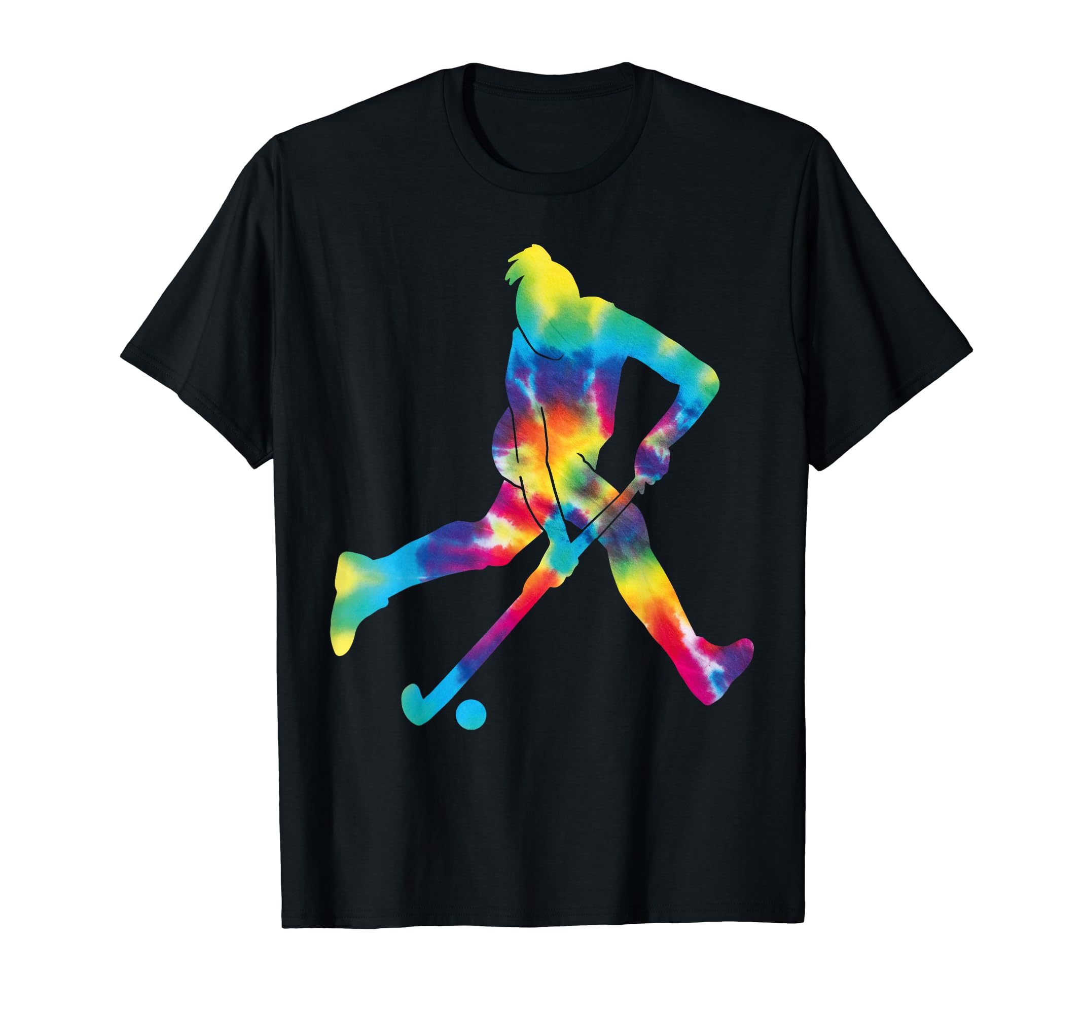 I Love Field Hockey Player DA0Field Hockey Tie Dye T-Shirt - Main Image