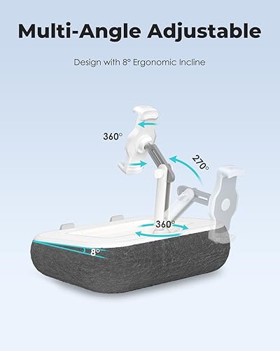 Miniatura 4 de Viozon Soporte de almohada Kindle, soporte para teléfono para cama, escritorio de regazo para computadora portátil con alfombrilla para mouse,