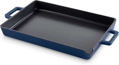 Miniatura 2 de Zakarian by Dash - Sartén antiadherente de hierro fundido de 9 x 13 pulgadas con boquilla vertida y agarres de silicona extraíbles para secar,