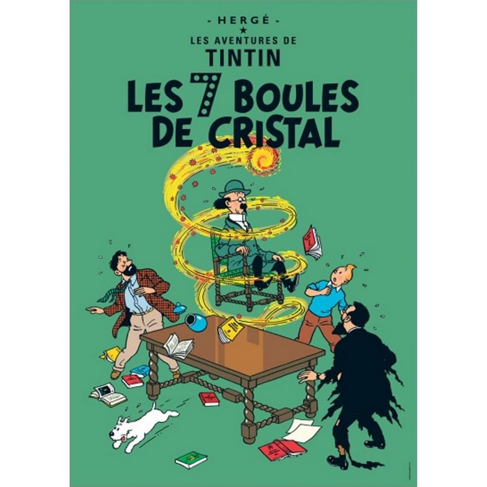 Moulinsart Tintin poster - Les 7 Boules de Crystal