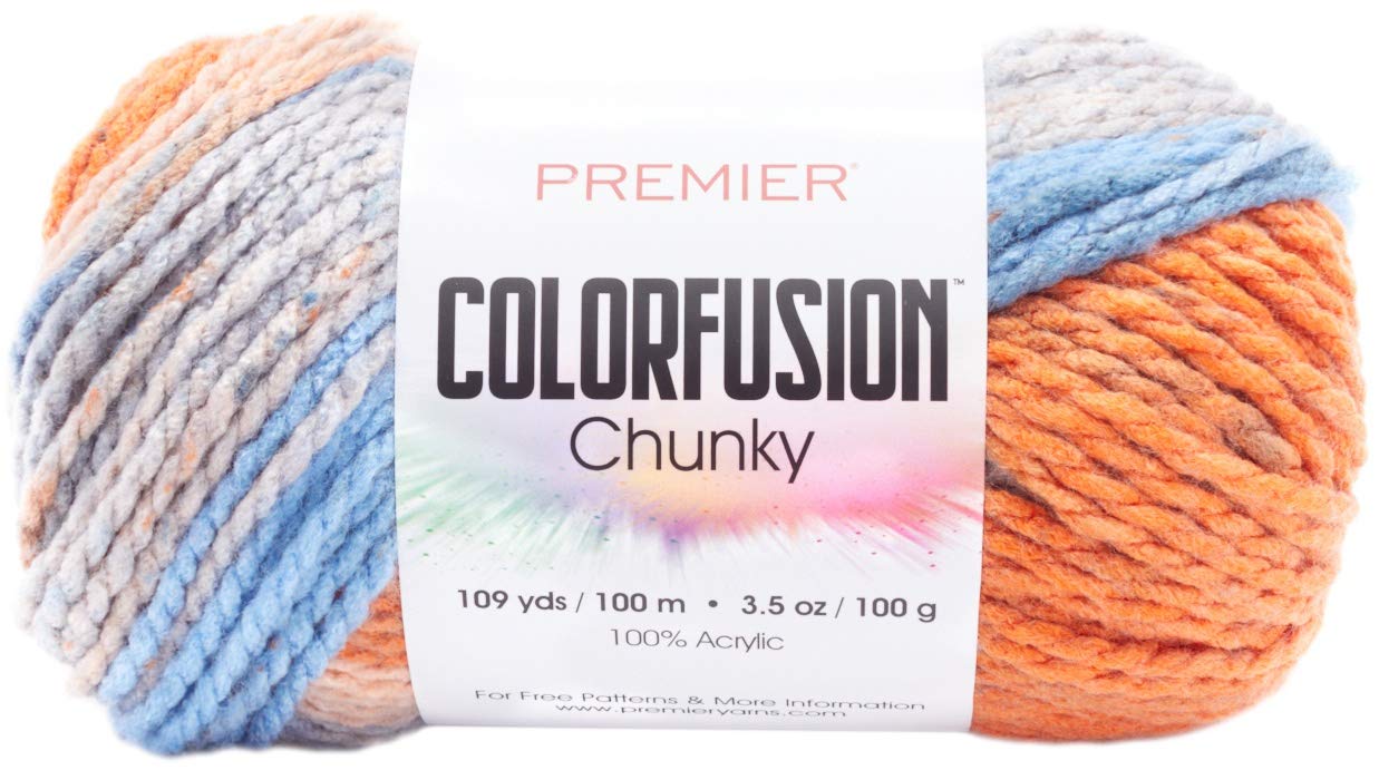 Colorfusion Chunky Yarn Wildflower fil anti bouloche pour tricot rapide