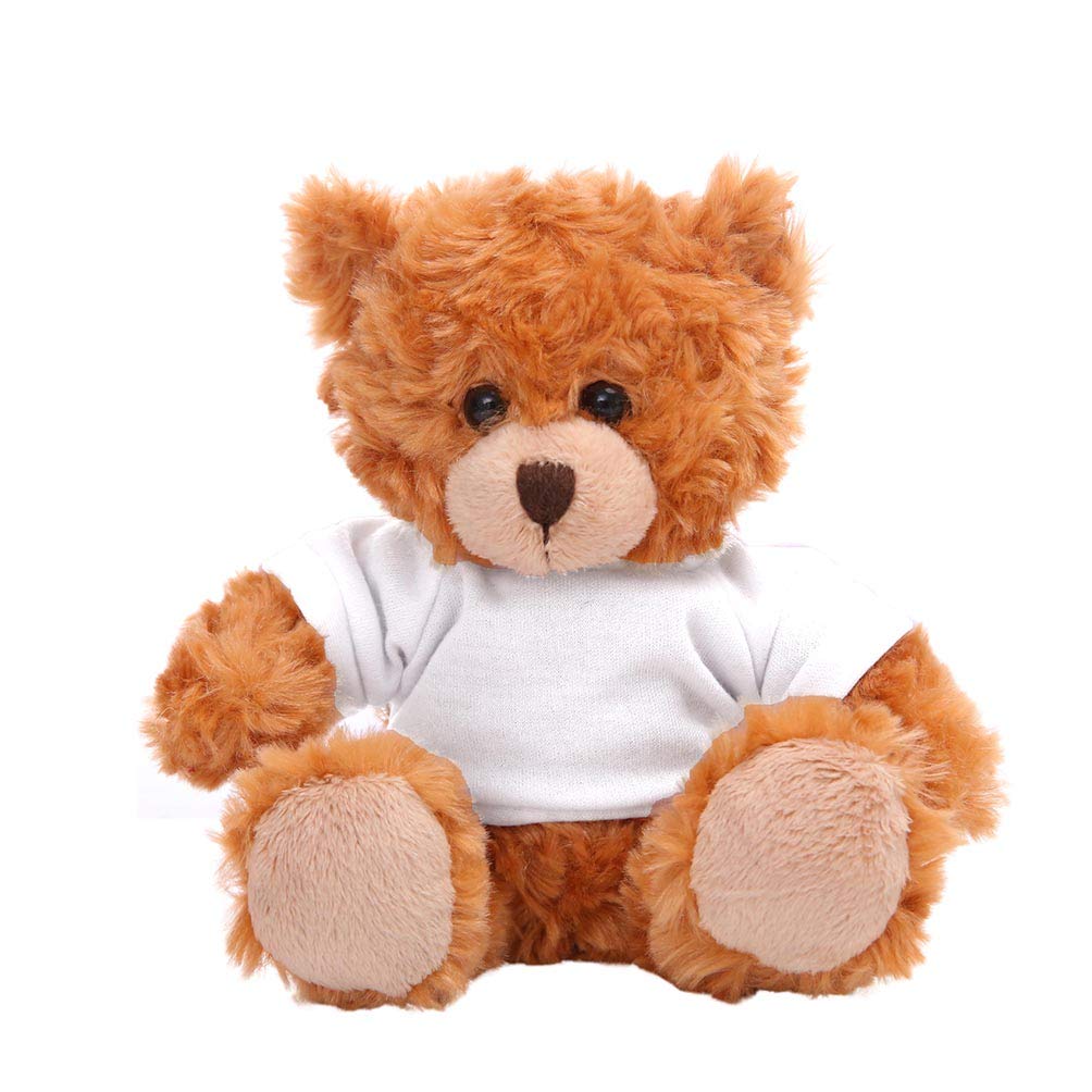 Plushland Teddy Bear 11 Inch, Stuffed Animal Personalized Gift - Great Present for Mothers Day, Valentine Day, Graduation, Birthday,Anniversary, get Well,Christmas (White)