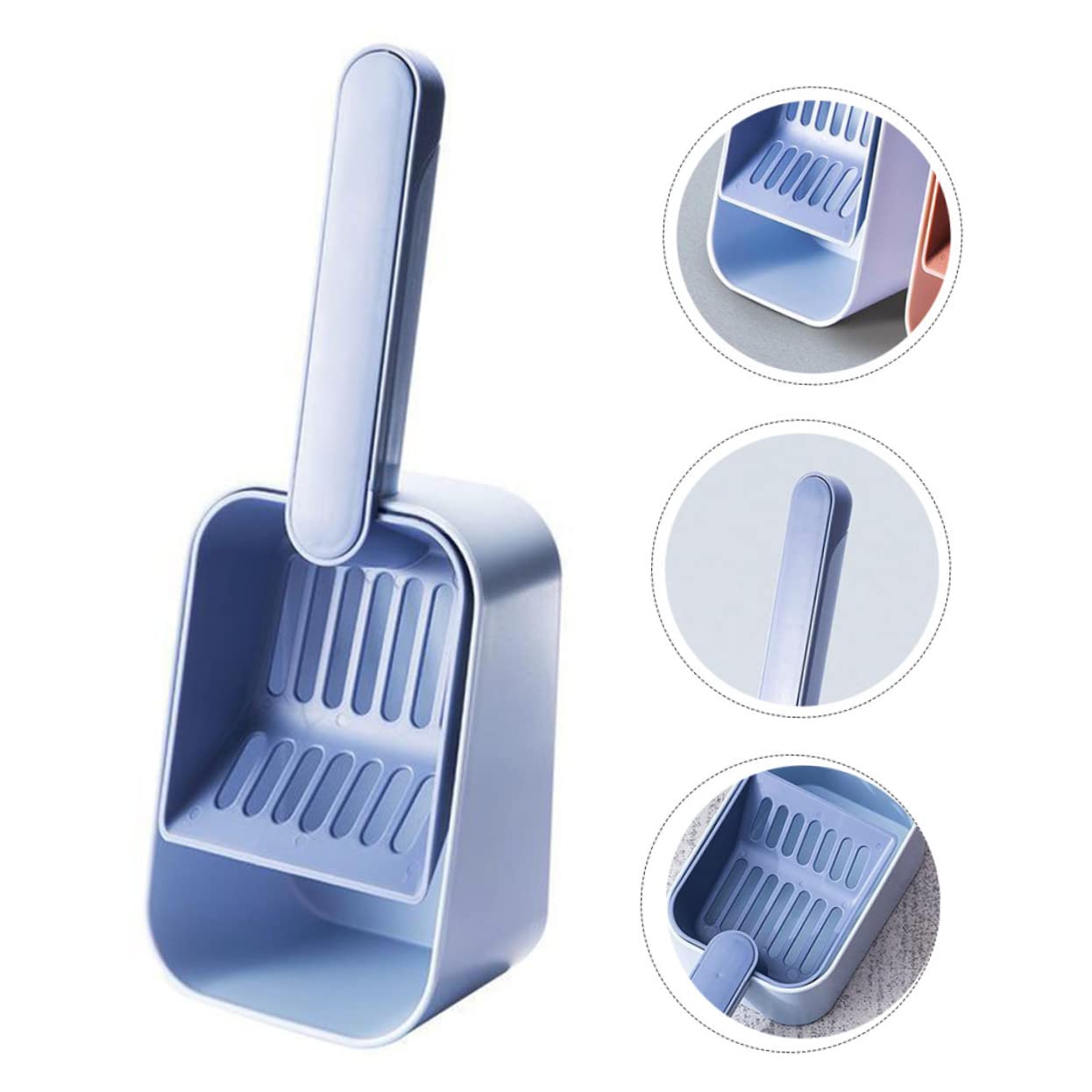 Pala para Arena de Gatos, Herramienta Multifuncional for la Limpieza de excrementos Gato. Diseño ergonómico for facilitar en el hogar(Blue)
