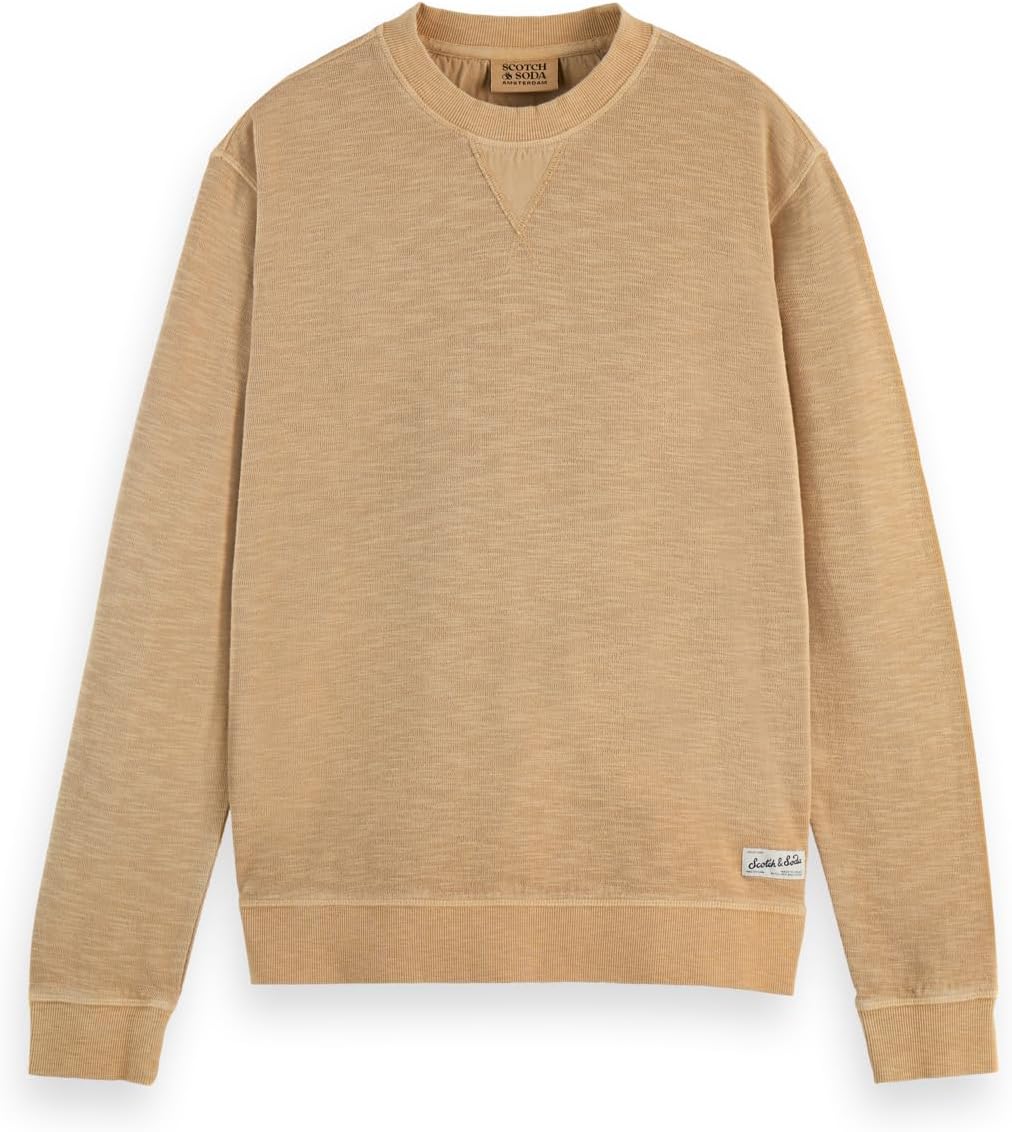Scotch & Soda Men’s Garment Dye Structured Sweatshirt