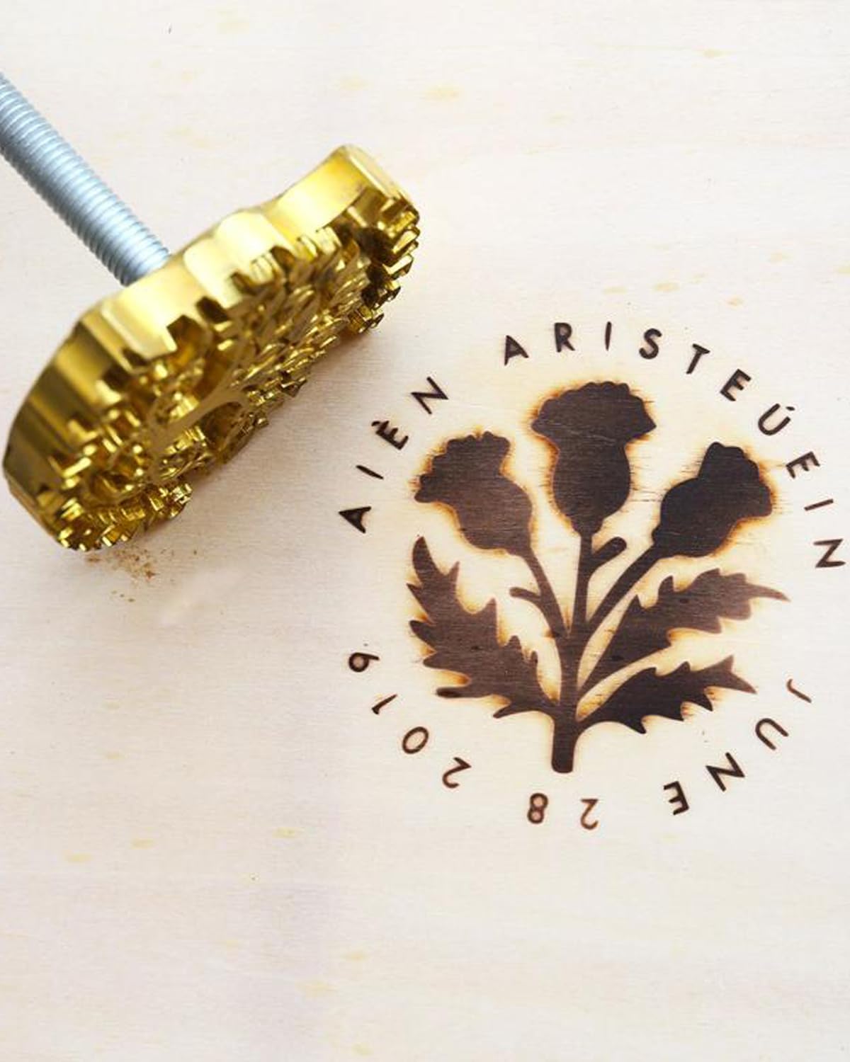 Branding Iron Custom Branding Iron for Wood Brass Stamp Wood Burning Stamp Gift for Craft Lovers (2.5inch/6.35cm)