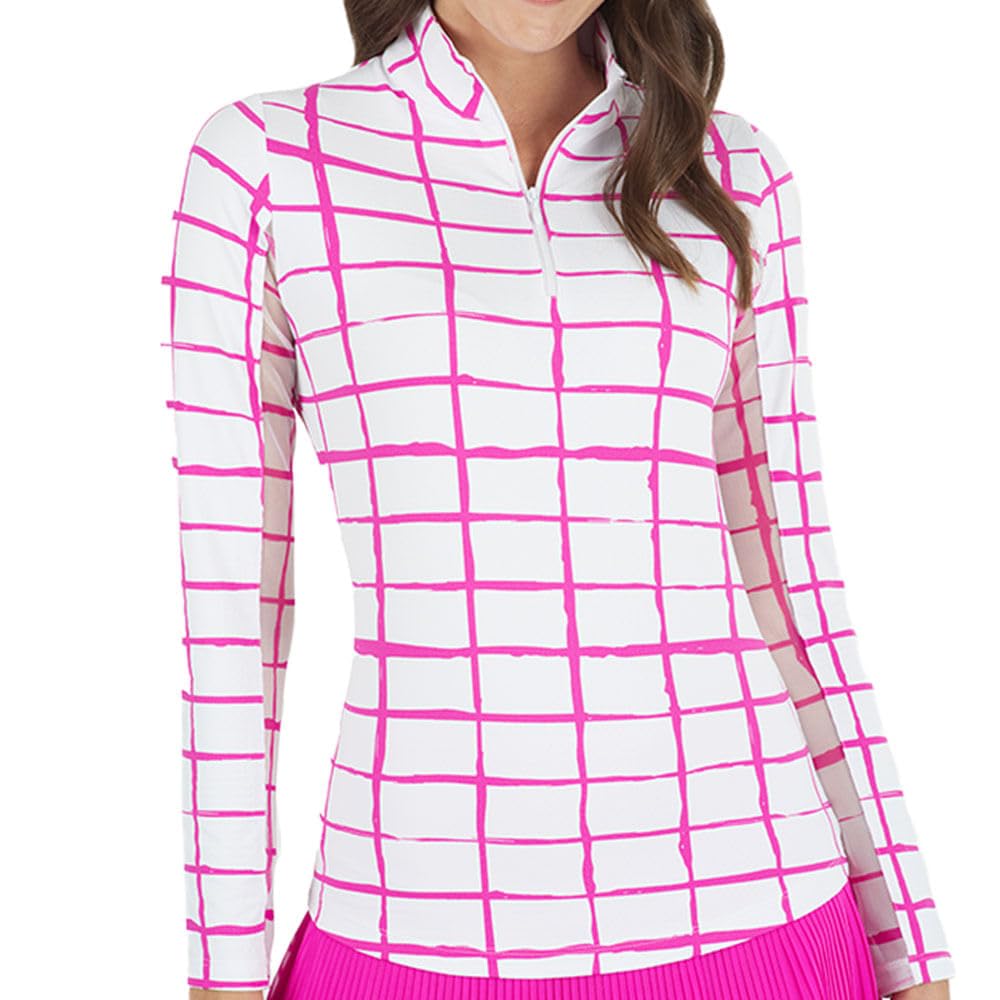 Amazon.com: Cordova Print Long Sleeve Mock Neck Top-Cordova Print