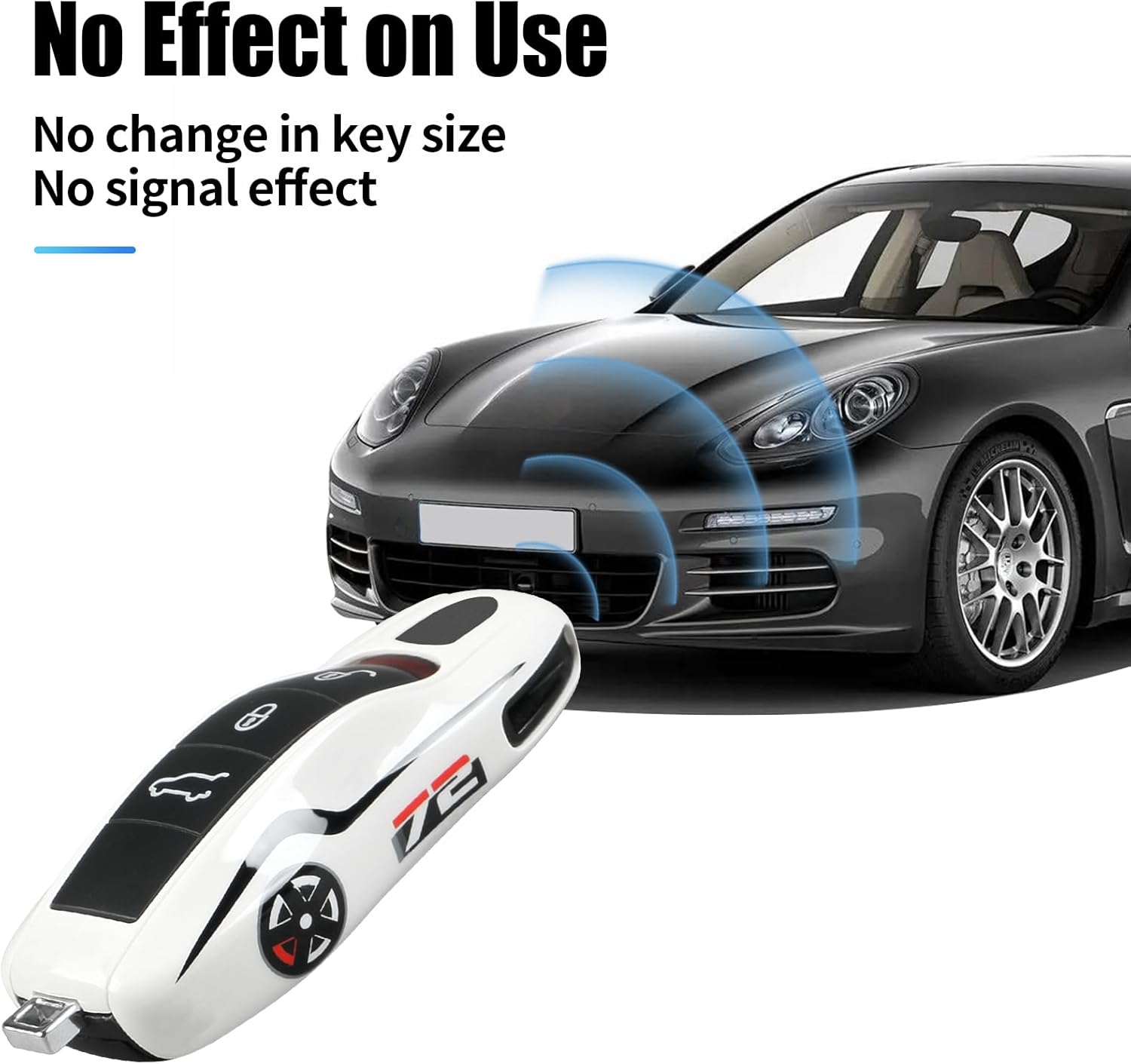 White No. 72 Key Fob Cover Compatible with Porsche Key Shell Key Fob Shell Replacement Compatible with Porsche Cayenne Panamera 911 718 Macan Boxster Cayman Old Style - Image 5