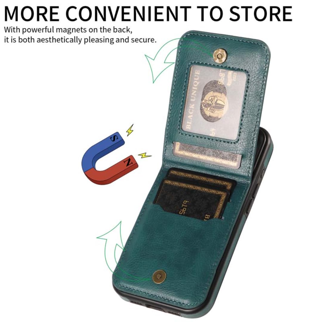 Étui Portefeuille en Cuir pour iPhone 17 Pro avec emplacements pour Cartes et Porte-Cartes - Protection optimale (pour iPhone 17 Pro/Violet Clair)