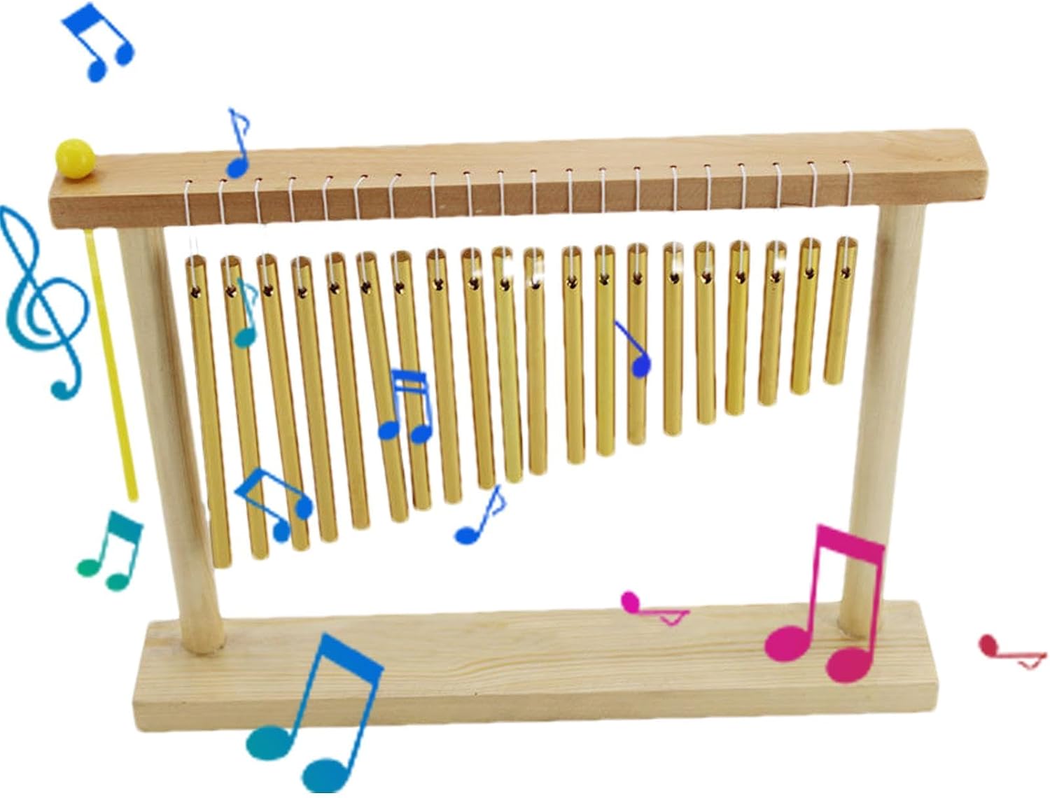 - マレット付き単列ウィンドチャイム打楽器 | 打楽器音楽風鈴子供用一列、風鈴楽器打楽器, トップバーチャイム風 【和雑貨】