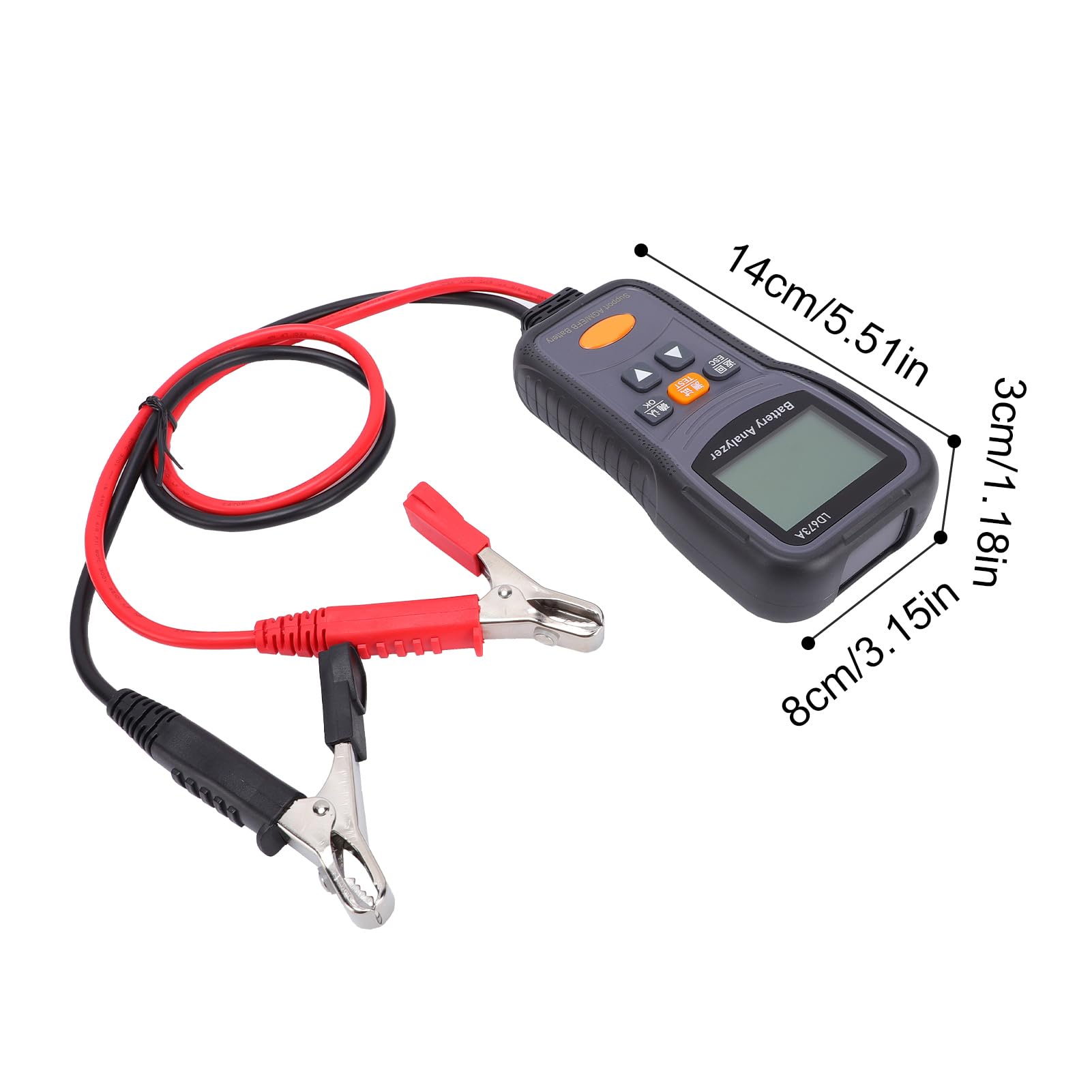 Fafeicy Analyseur de Batterie de Voiture 12 V 24 V, Testeur D'alternateur et de Démarreur avec Test de Charge, 100-2000 CCA pour Garage et Usage Domestique