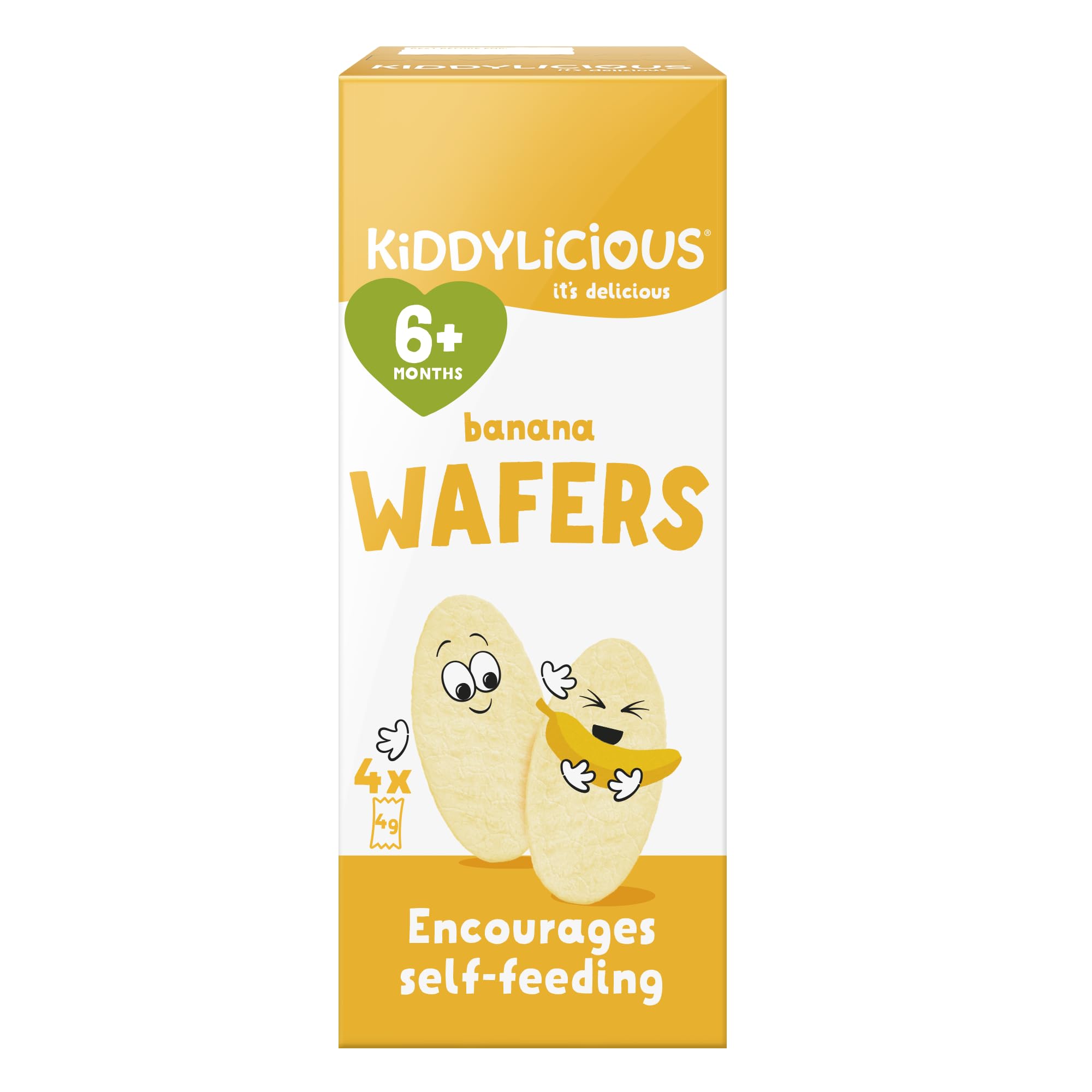 Kiddylicious Banana Mini Wafers - Gluten and Dairy Free Kids Snack - Suitable for 6+ Months - 6 x 4 Twin Packs — view 3