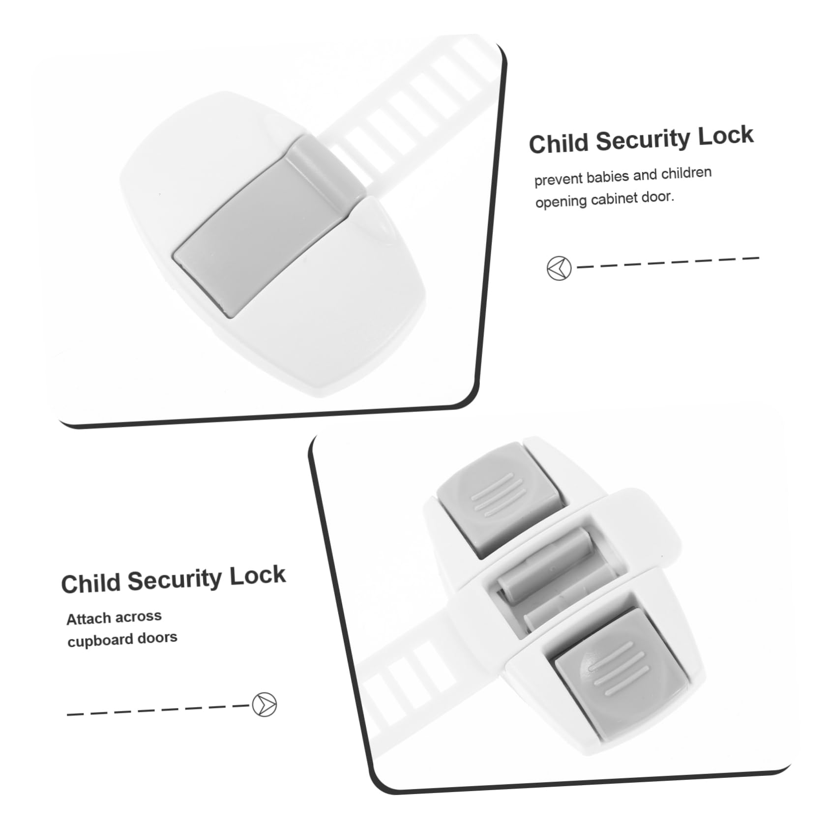 Didiseaon 10pieza Cerradura De Seguridad Para Armario Protector Multifunción Cerradura De Protección Para Bebés Para Puertas De Cocina Materiales Resistentes Previene Lesiones De Manos De