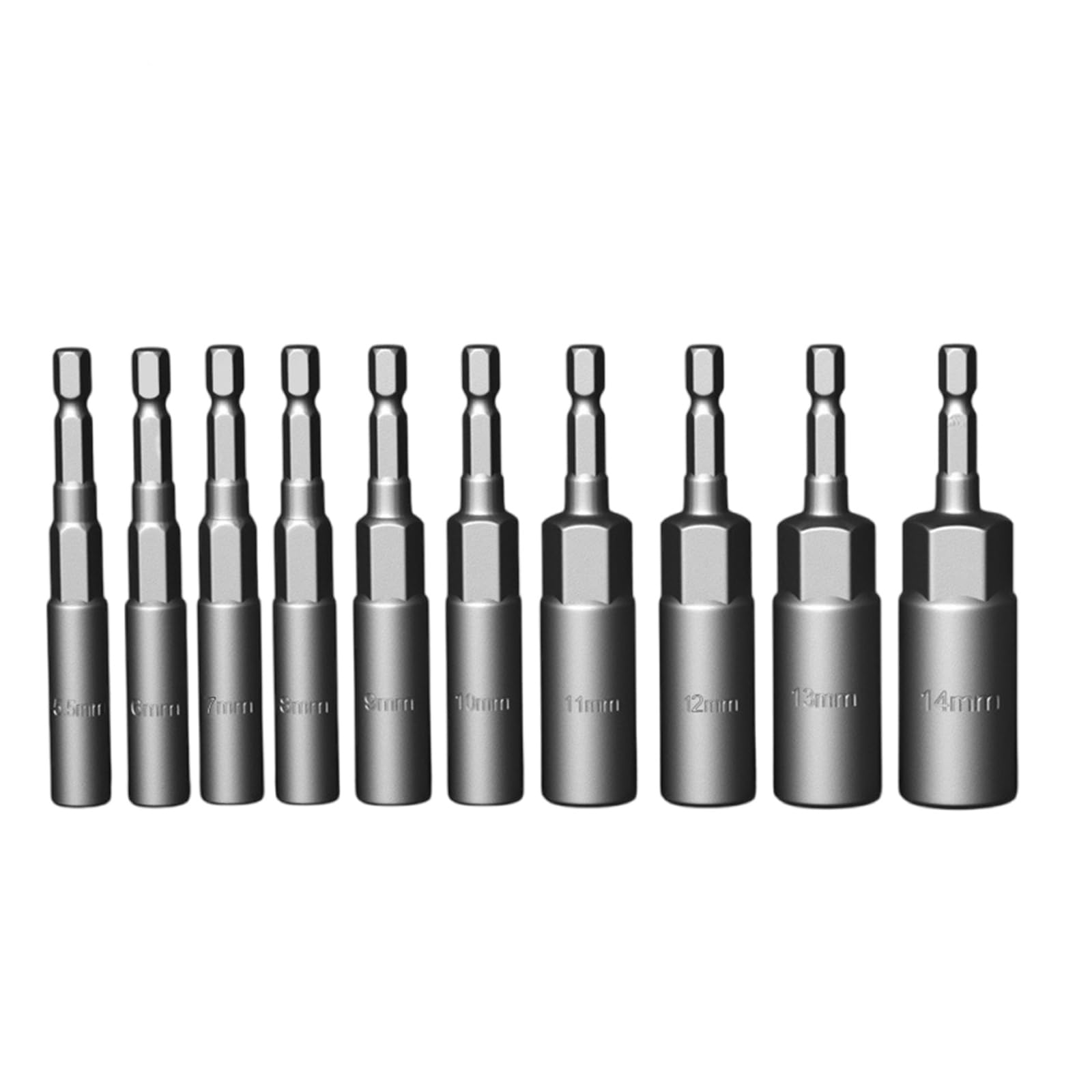 Jtqyfi 10 Piece Set 1 / 4Inch Wrench Hexagonal Bit Socket Set Long Impacting Drill Socket Adapter Drill Bit Extension Adapter For Electric Hexagonal Extension