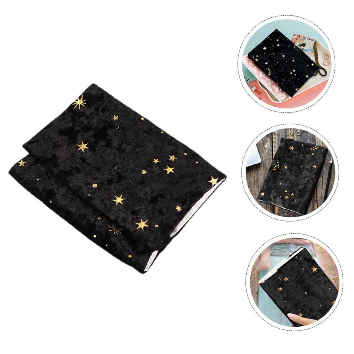 SHINEOFI 3pièces Housse De Tissu Pour Couverture Scrapbook Étoilé Design Élégant Et Pour Collection Et Événements