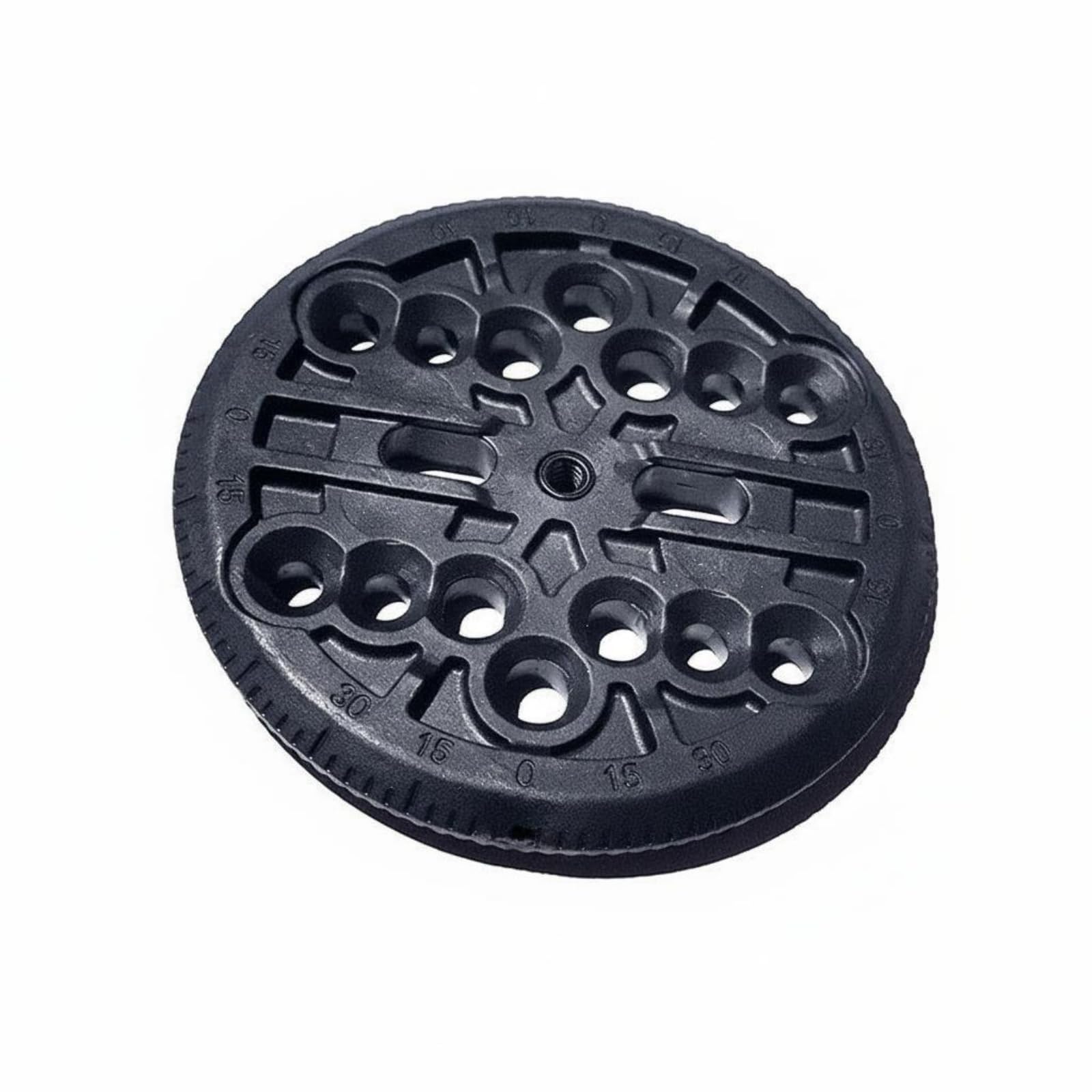 Snowboard Disque de Fixation Plaque de Montage Plateau d'angle Insert Central Polyvalent en Plastique avec Trous Multiples pour Visserie et Alignement