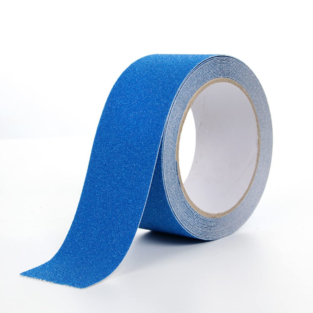 Anti Slip Tape 2 inch x 33 feet Safety Non Slip High Grip Adhesive Flooring Sticky Strip Steps Tread Waterproof Indoor Outdoor Blue