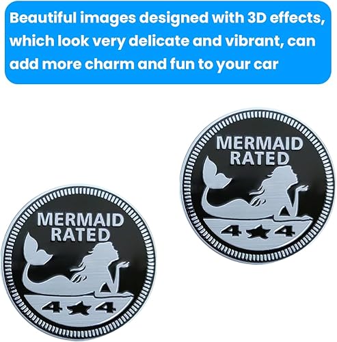 Miniatura 3 de BESULEN Emblema de automóvil de 4 x 4 pulgadas, emblema redondo de aluminio 3D, calcomanías decorativas para interior y exterior de automóvil,