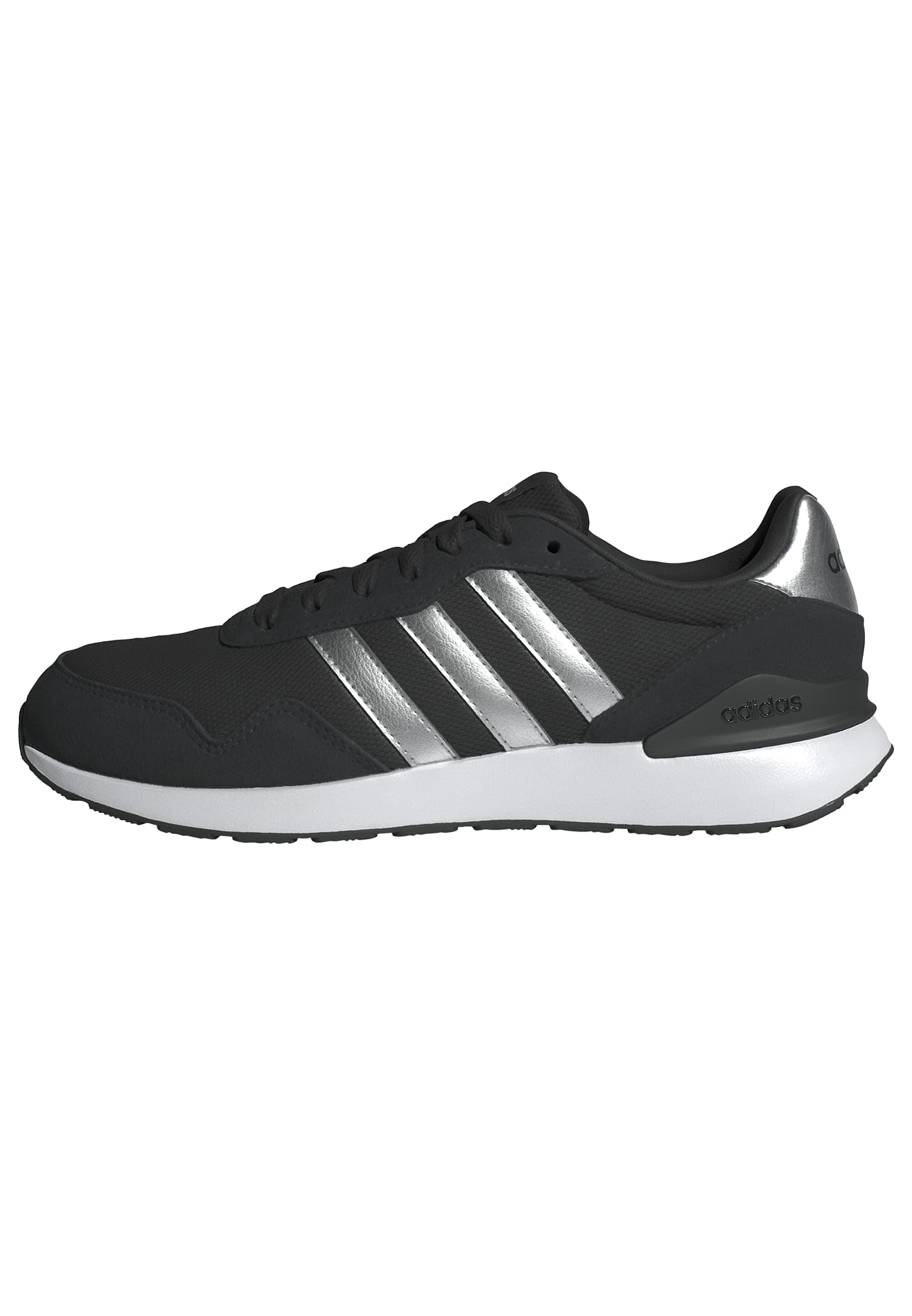 adidas Damen Run 60S 4.0 Shoes, Core Black/Silver Metallic/Cloud White, 43 1/3 EU