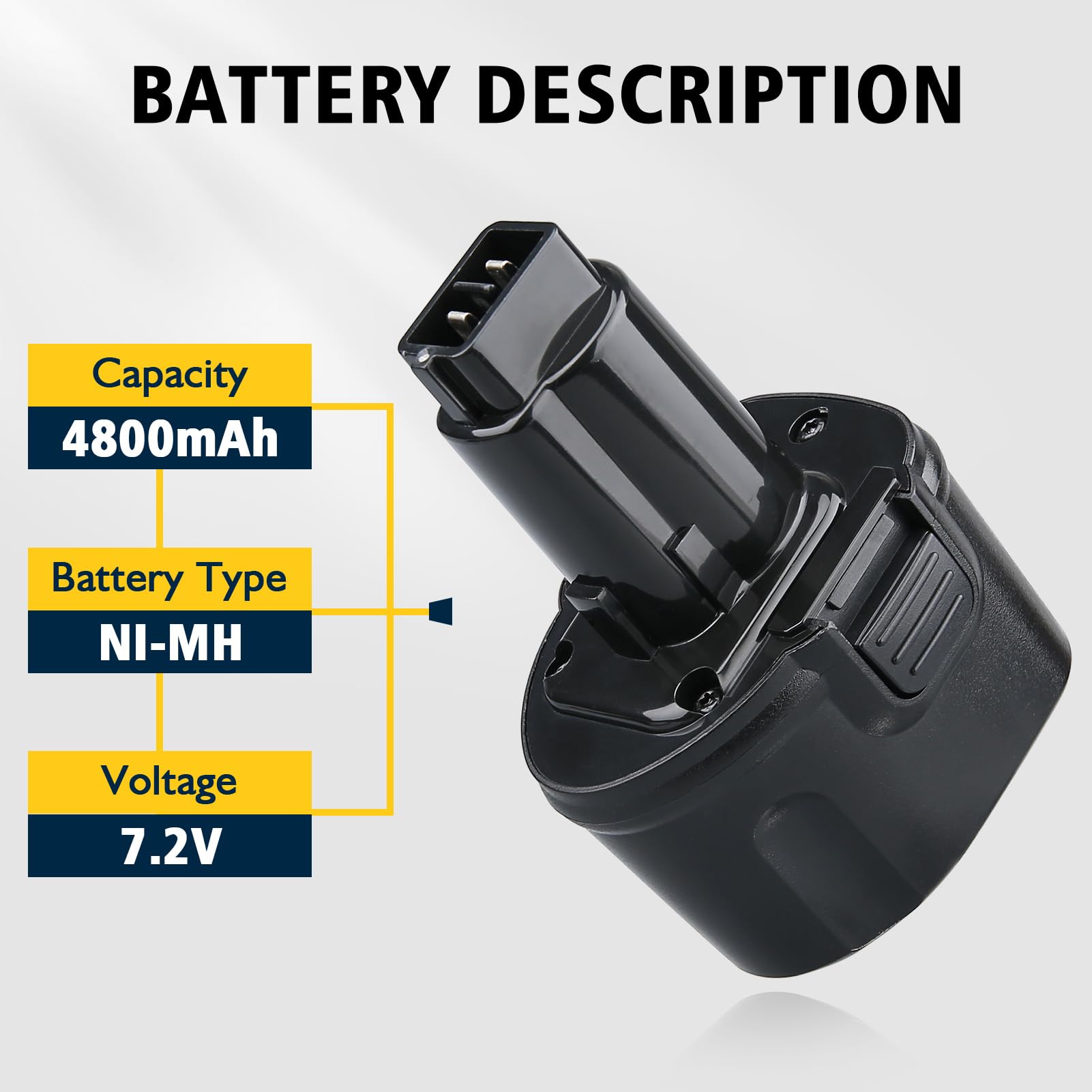 AKKU NÁRADIE | VHBW batéria Dewalt DE9057 7.2V, NI-MH, 2000mAh | baterie do naradia