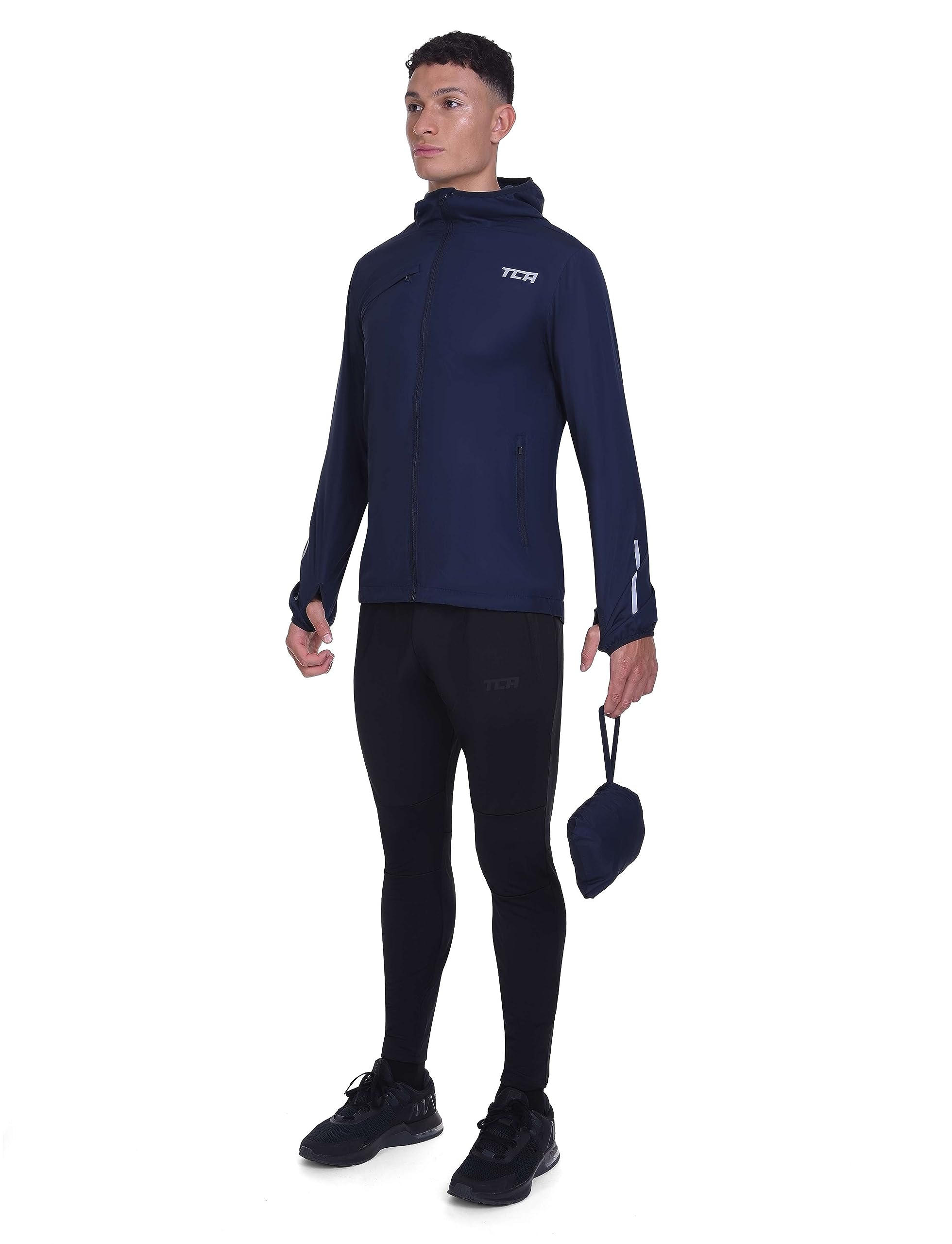 TCA Veste Softshell de Course à Pied pour Hommes et Garcon. Veste Réfléchissante, Respirante et Compacte avec Poches Zippées